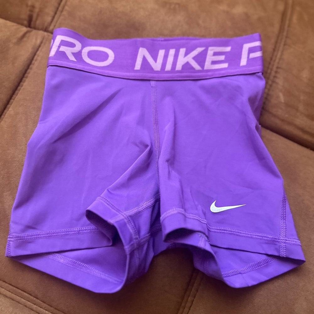 Nike Pro Vivid Purple Athletic Shorts